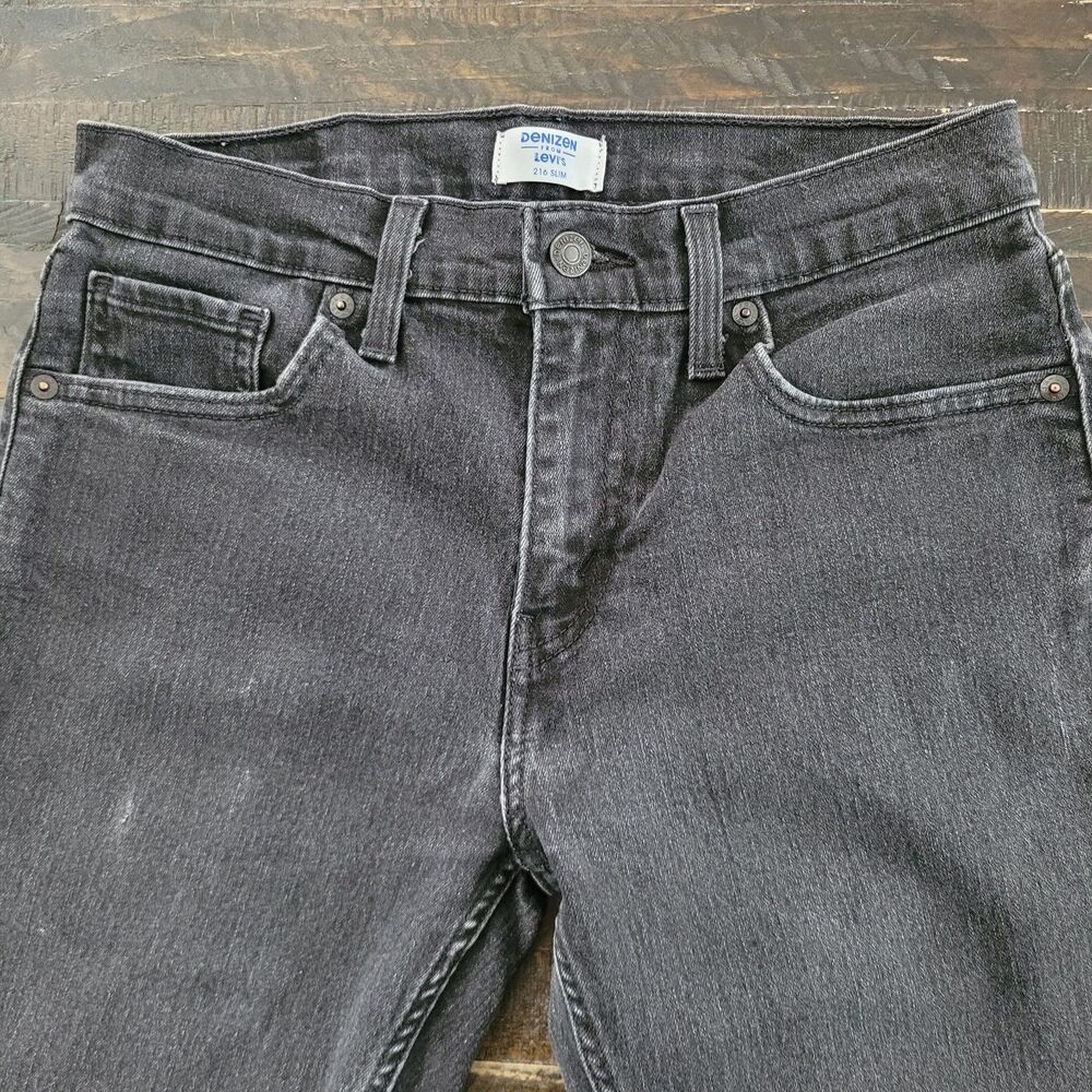 Denizen by Levi’s Men’s 216 Slim Fit Black Jeans Size 30x30 Skinny Stretch Denim
